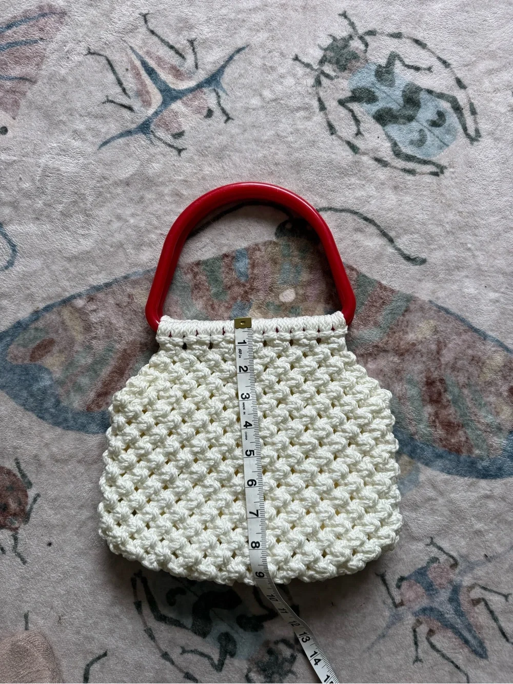 Vintage White Macrame purse